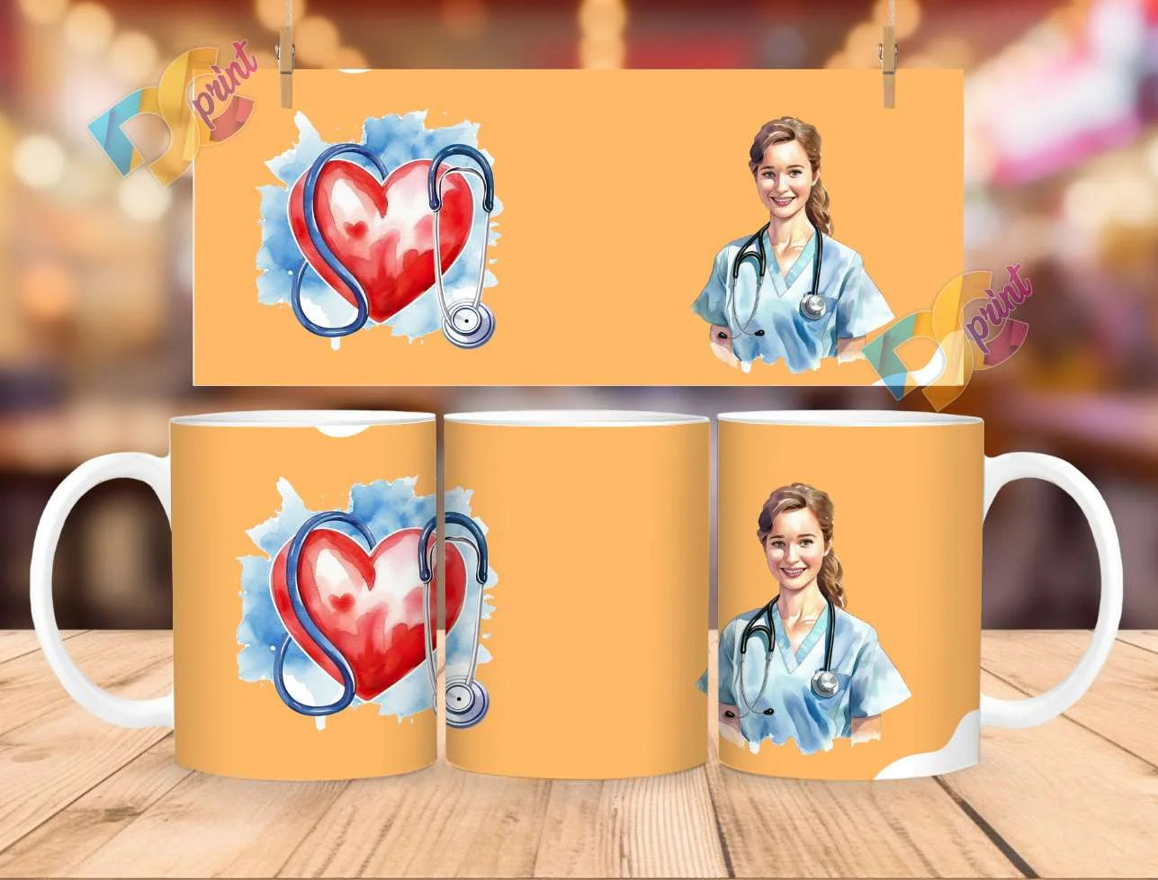 Cana personalizata, Eu sunt doctor Model 16, Ceramica, Alb, 350 ml