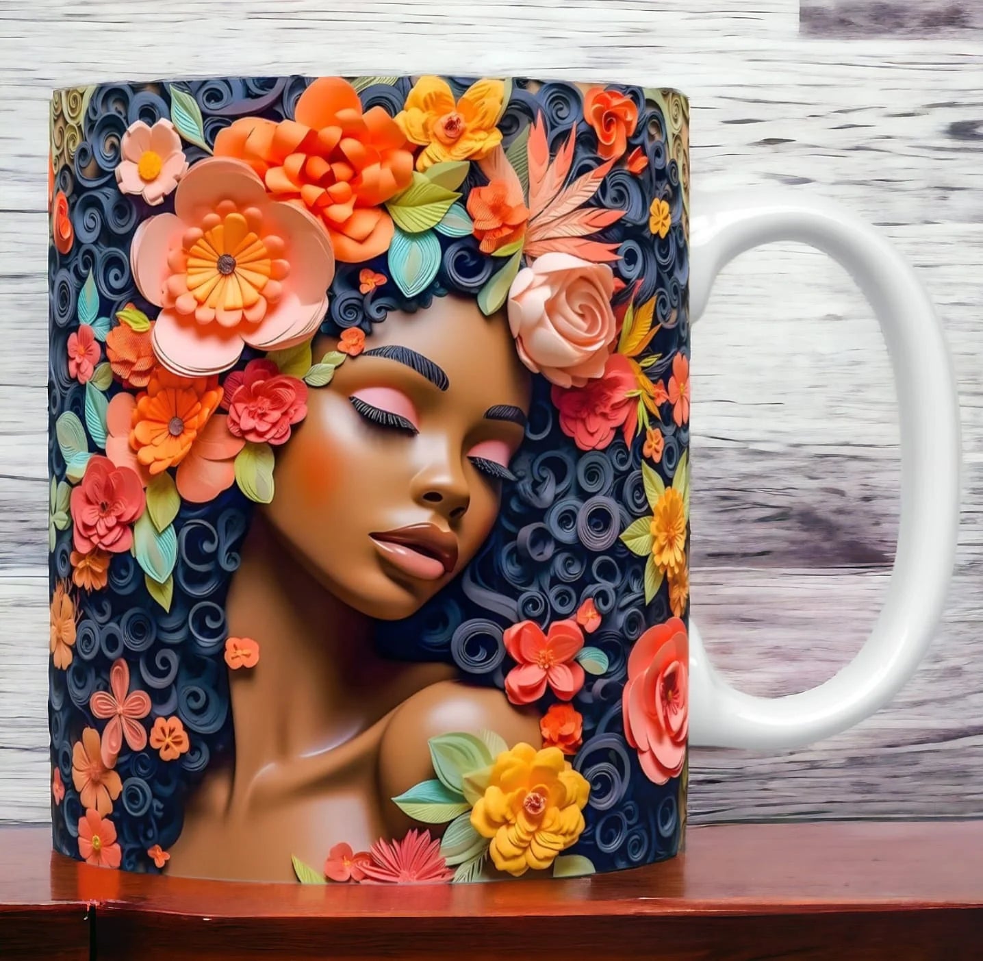 Cana personalizată, Frumoasa femeie model 2, Ceramica, Alb, 350 ml