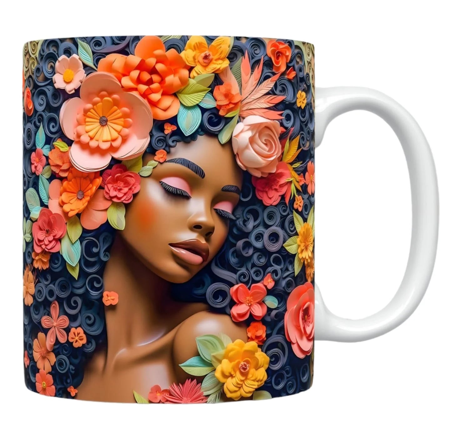 Cana personalizată, Frumoasa femeie model 2, Ceramica, Alb, 350 ml