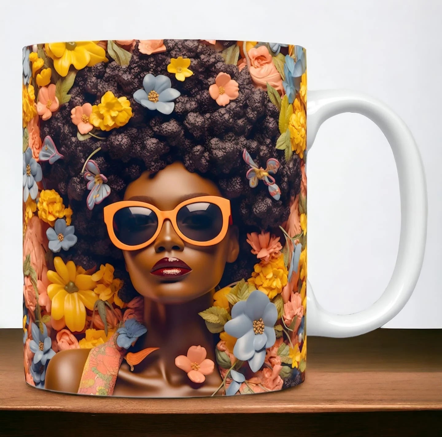 Cana personalizată, Frumoasa femeie model 6, Ceramica, Alb, 350 ml