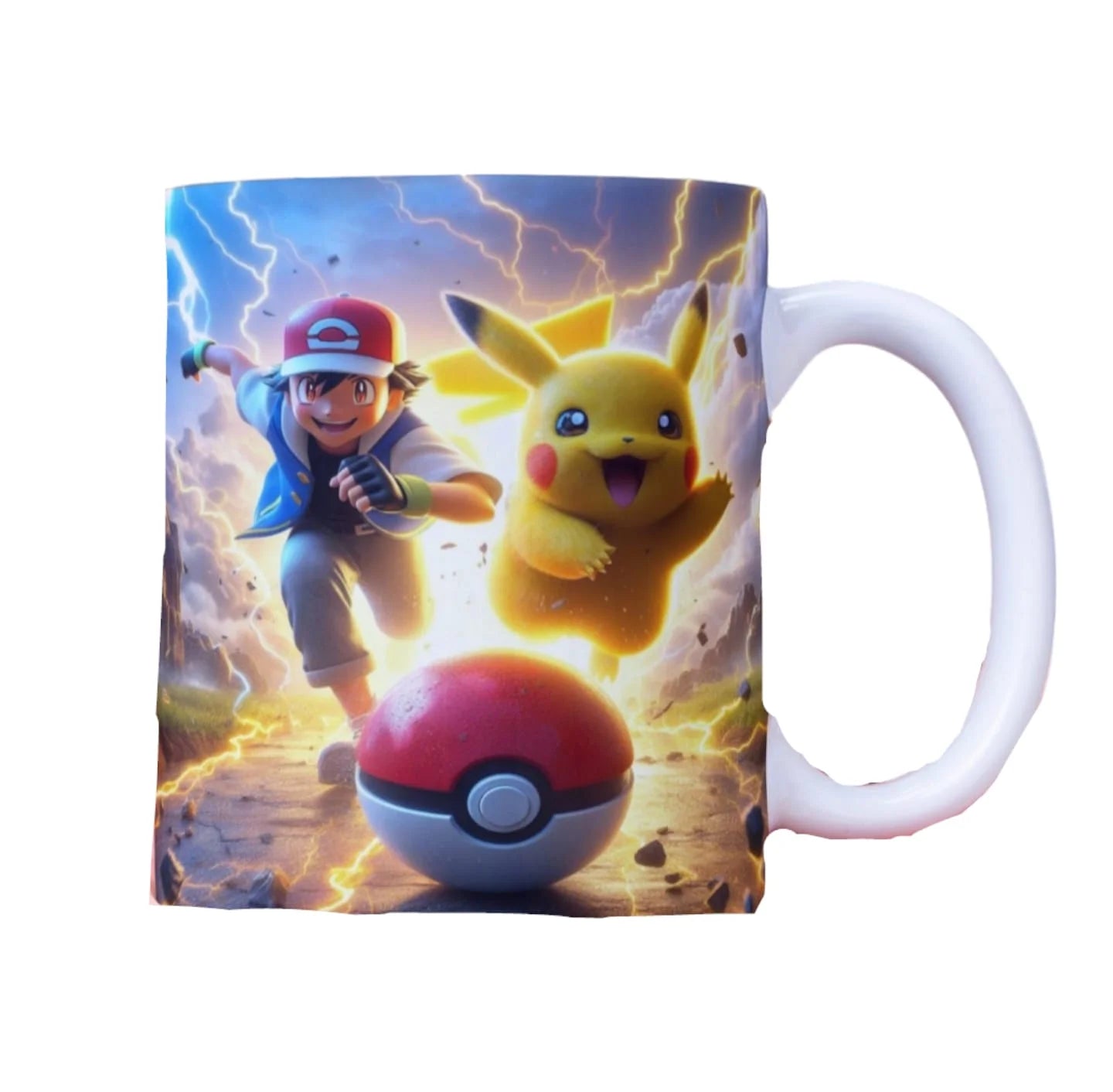 Cana personalizată, Pokemon, Ceramica, Alb, 350 ml