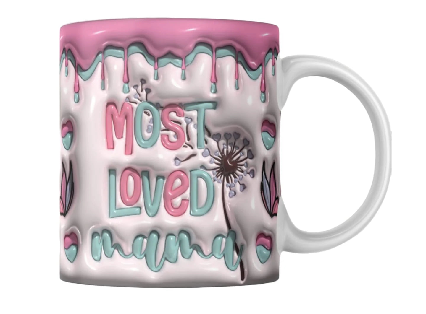 Cana personalizata, Most loved mama, Ceramica, Alb, 350 ml