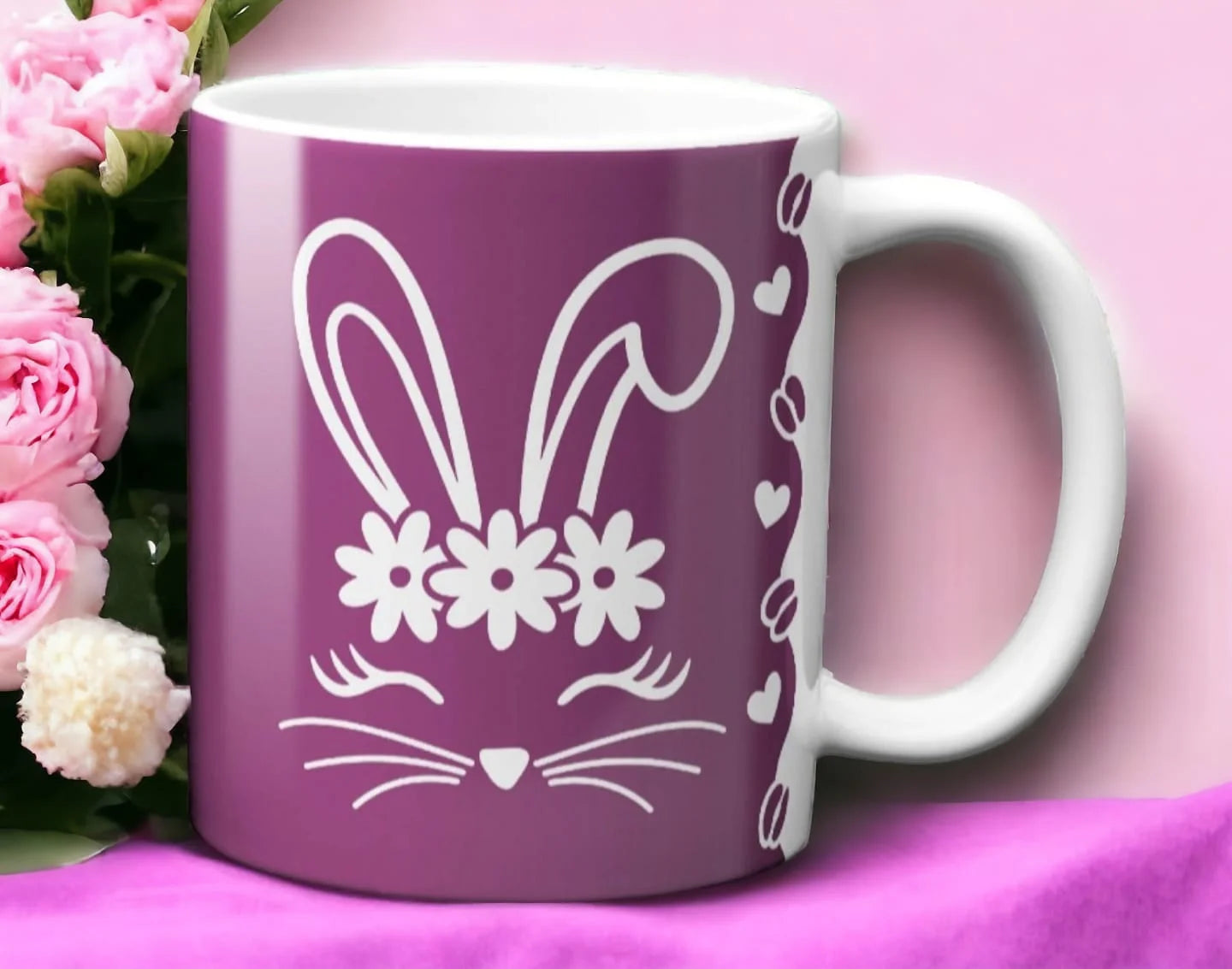 Cana personalizata, Cadou de Paste model 1, Ceramica, Alb, 350 ml