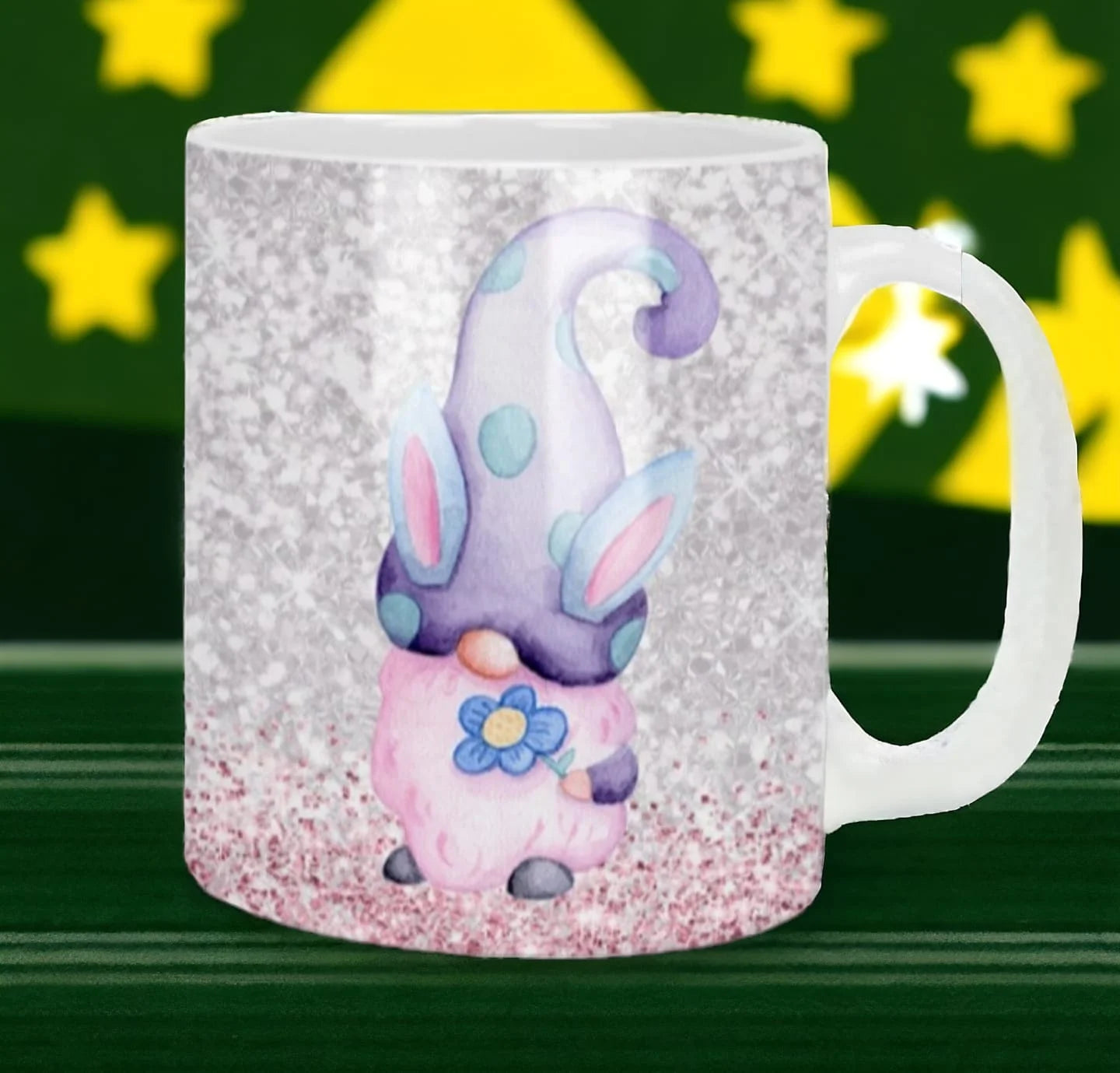 Cana personalizata, Cadou de Paste model 3, Ceramica, Alb, 350 ml