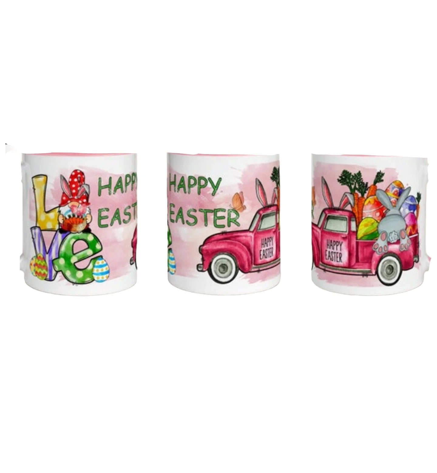 Cana personalizata, Paste fericit Model 6, Ceramica, Alb, 350 ml