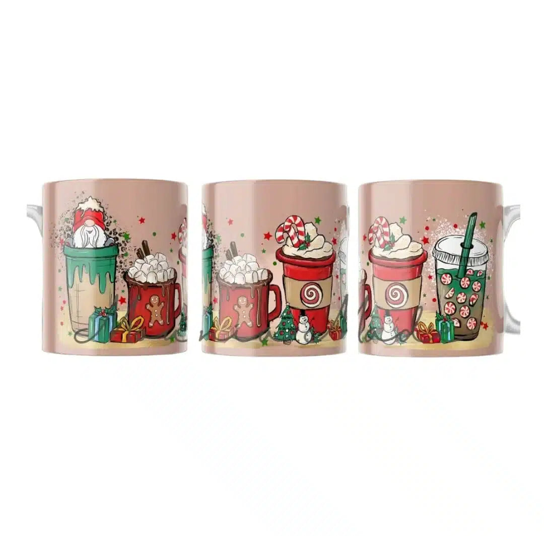 Cana personalizata, Bautura calda de Craciun, Ceramica, Alb, 350 ml