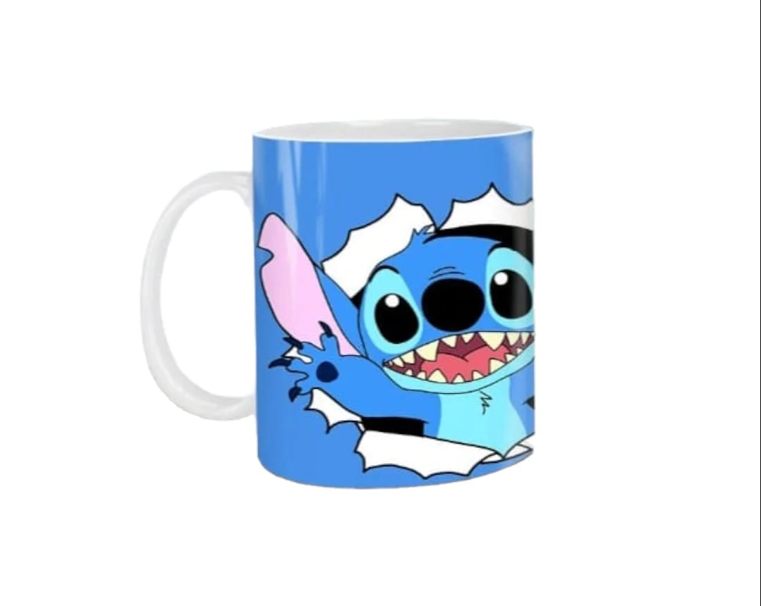 Cana personalizata, Stitch Model 3, Ceramica, Alb, 350 ml