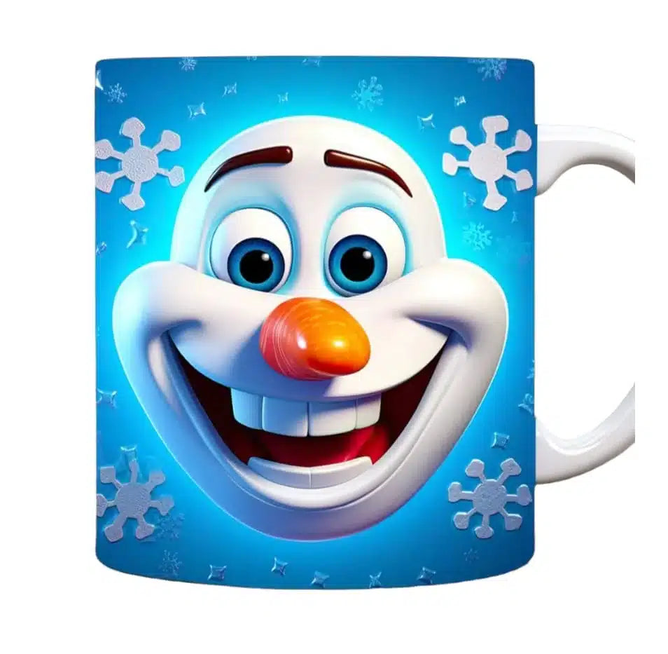 Cana personalizata, Olaf de Craciun, Ceramica, Alb, 350 ml