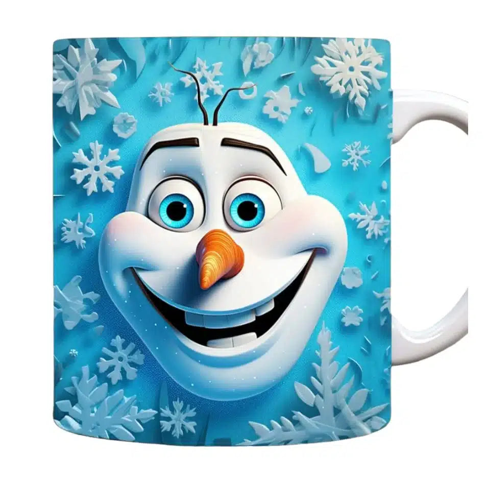 Cana personalizata, Olaf de Craciun Model 2, Ceramica, Alb, 350 ml