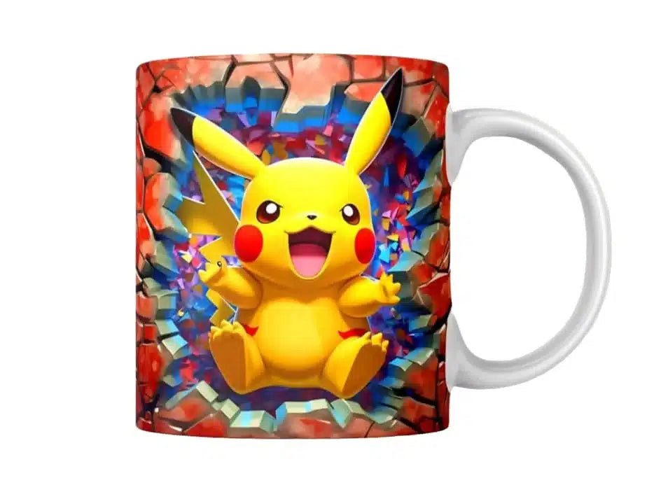 Cana personalizata, Pikachu Model 1 , Ceramica, Alb, 350