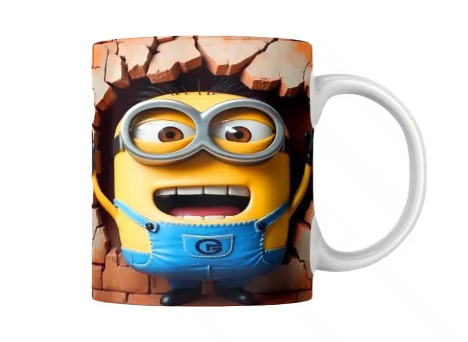 Cana personalizata, Minions , Ceramica, Alb, 350