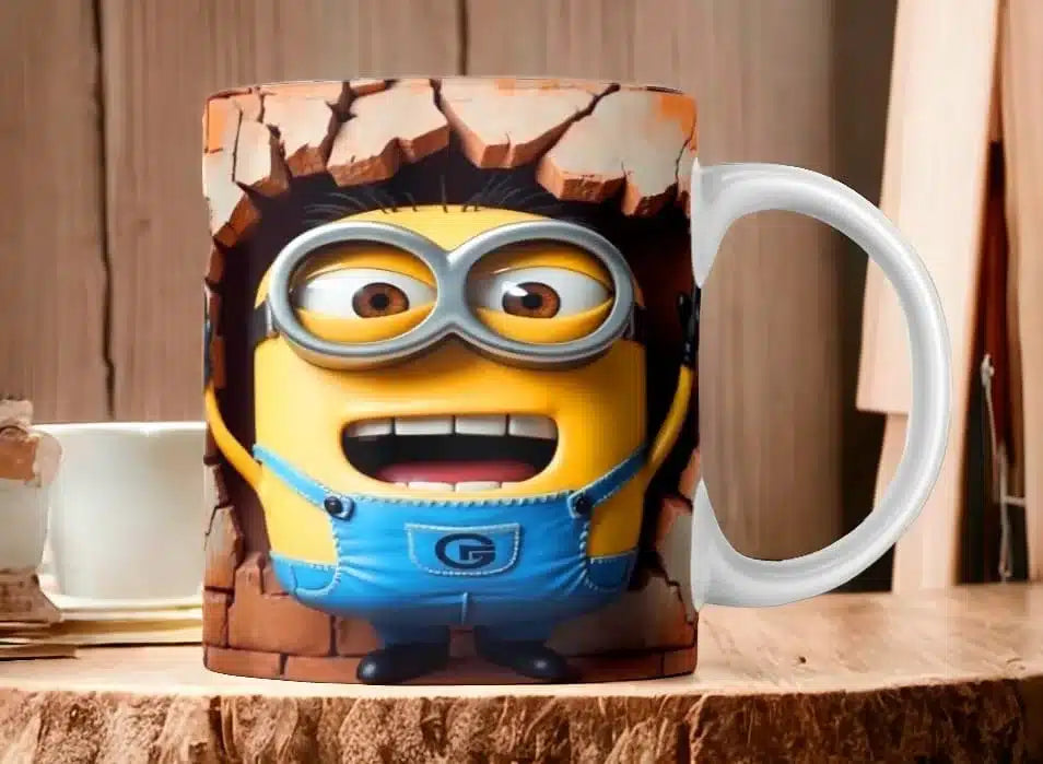 Cana personalizata, Minions , Ceramica, Alb, 350