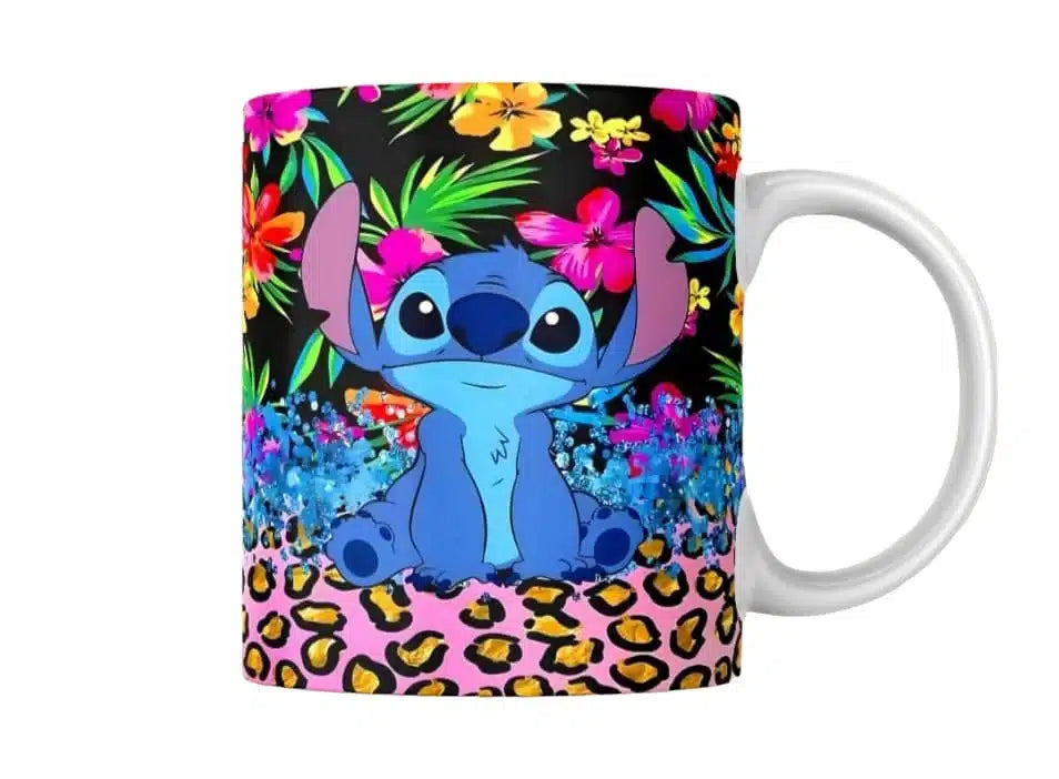Cana personalizata, Stitch Model 11, Ceramica, Alb, 350