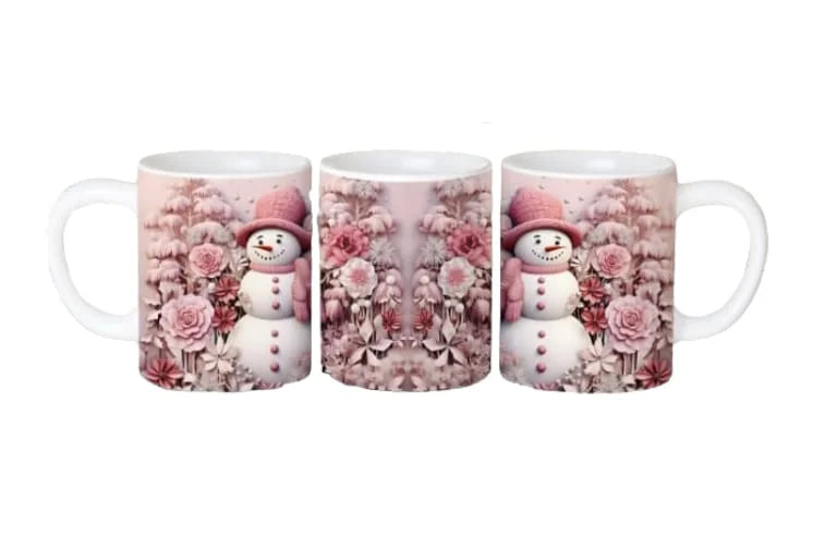 Cana personalizata, Om de zapada roz Model 2, Ceramica, Alb, 350 ml