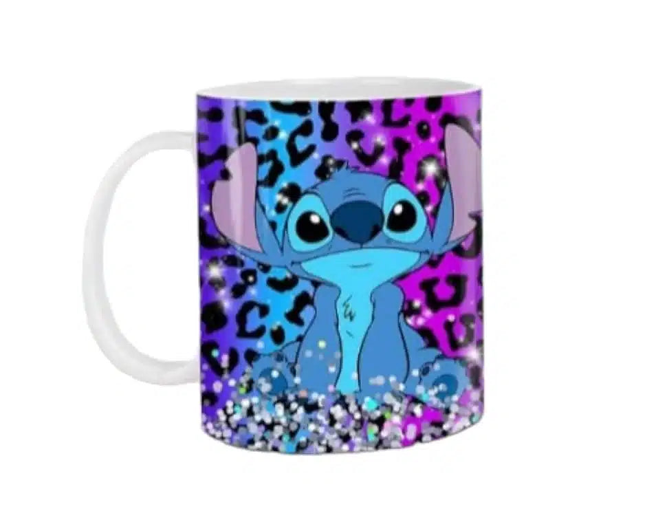 Cana personalizata, Stitch Model 15, Ceramica, Alb, 350 ml