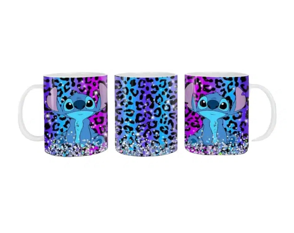 Cana personalizata, Stitch Model 15, Ceramica, Alb, 350 ml