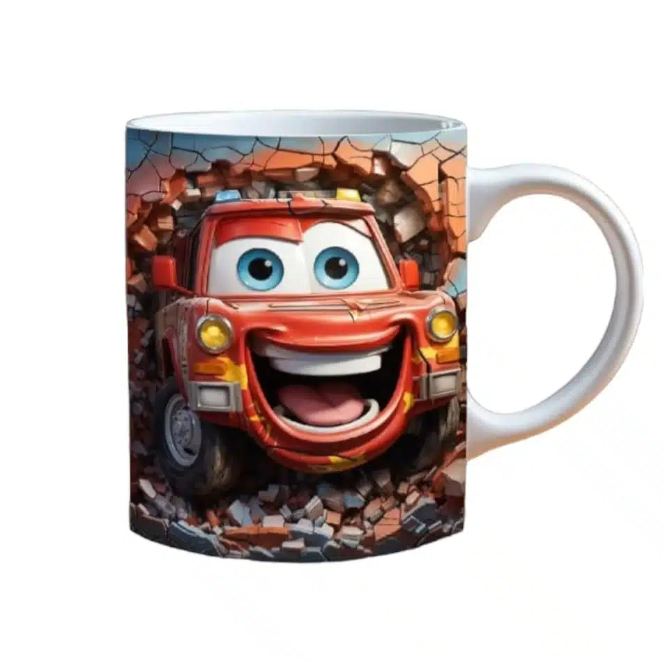 Cana personalizata, Bucsa, Ceramica, Alb, 350 ml