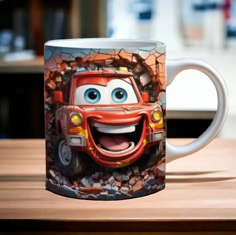 Cana personalizata, Bucsa, Ceramica, Alb, 350 ml