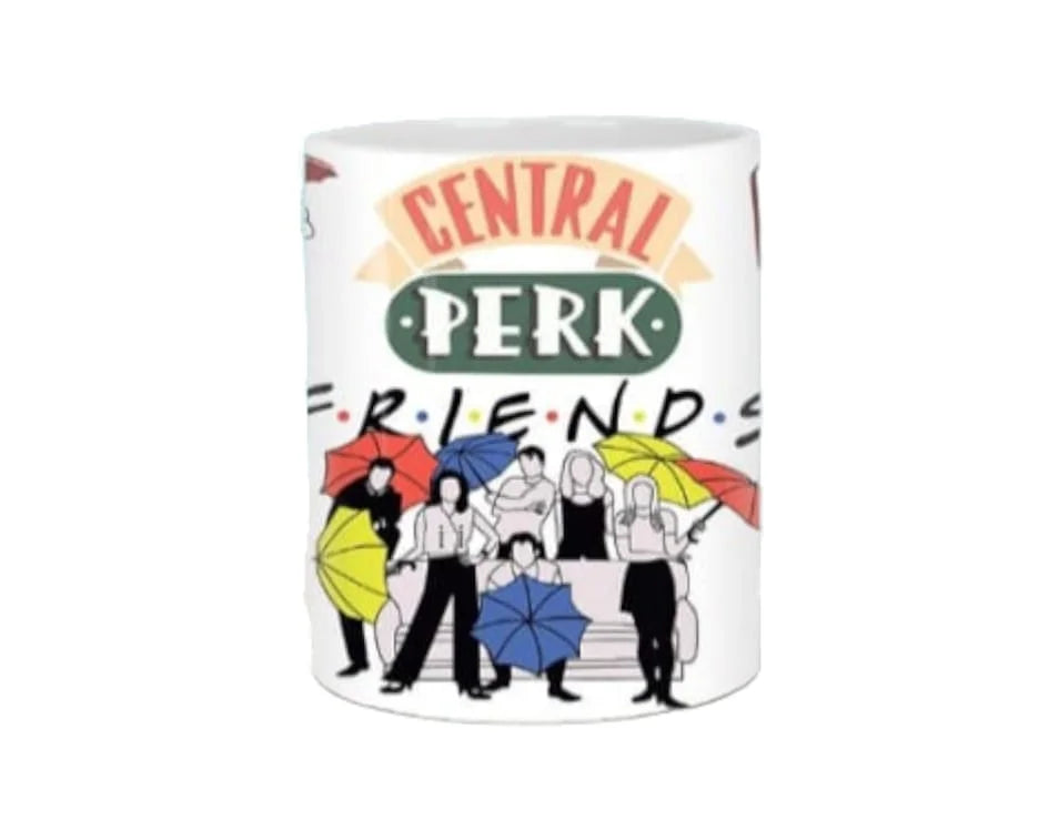 Cana personalizata, Central Perk, Ceramica, Alb, 350 ml