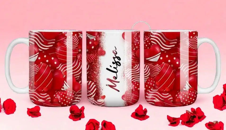 Cana personalizata, Love Melissa , Ceramica, Alb, 350 ml