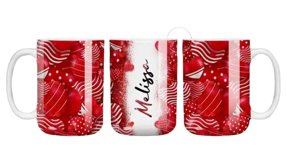 Cana personalizata, Love Melissa , Ceramica, Alb, 350 ml