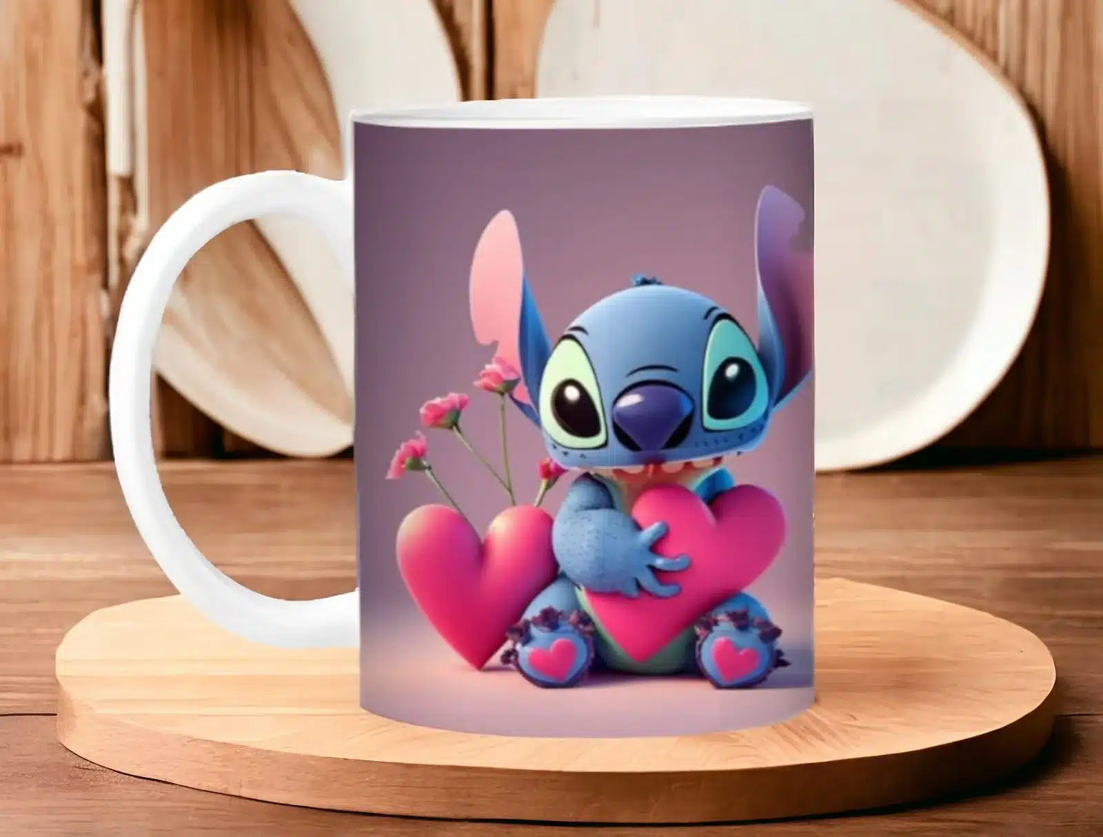 Cana personalizata, Love Stitch Model 23 , Ceramica, Alb, 350 ml