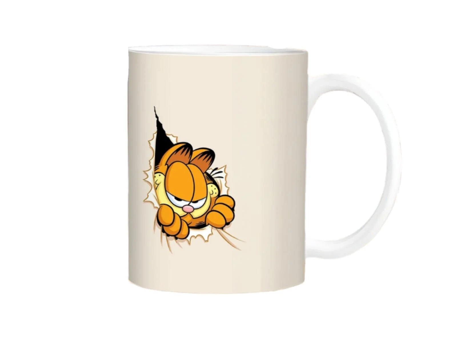 Cana personalizata, Garfield, Ceramica, Alb, 350 ml
