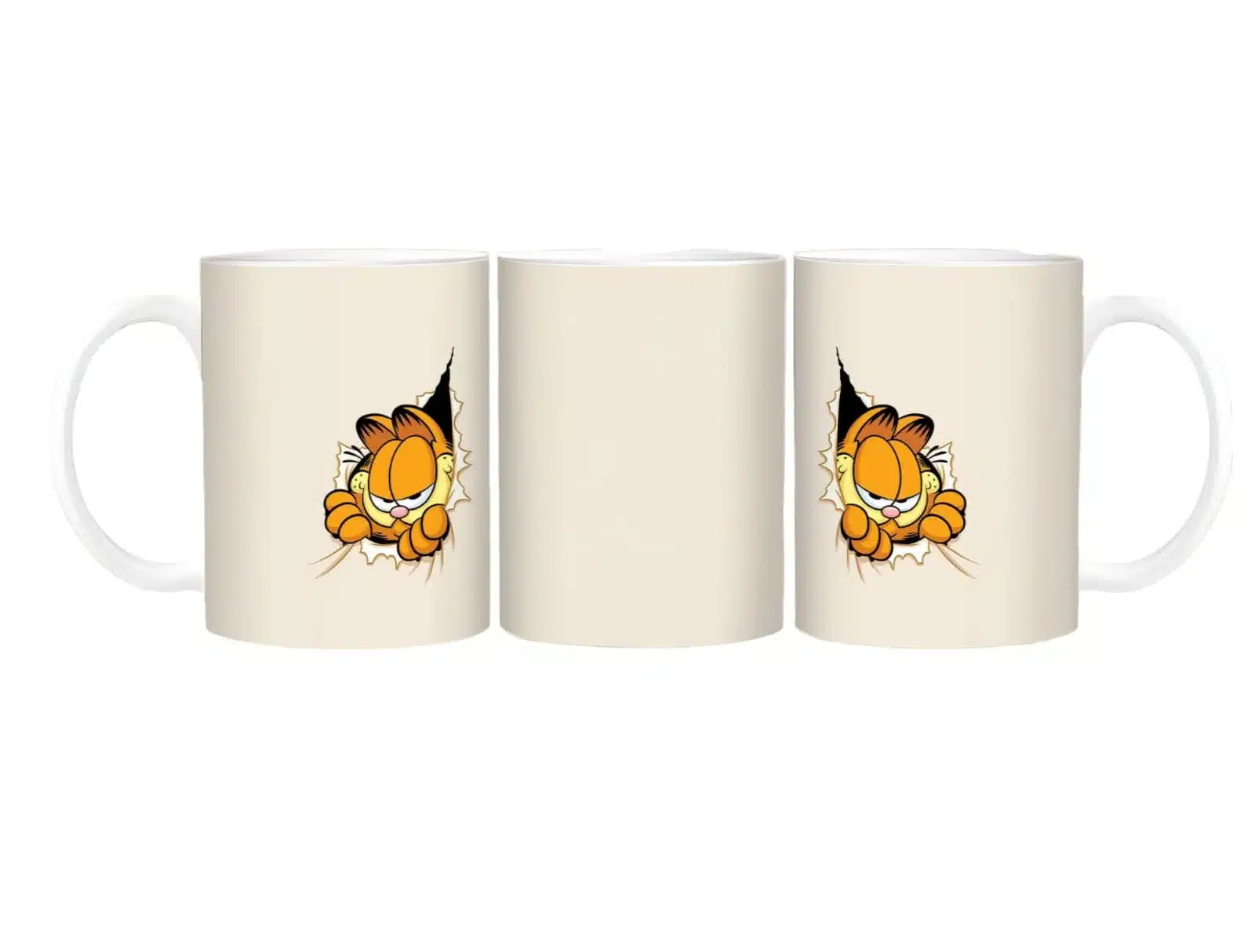 Cana personalizata, Garfield, Ceramica, Alb, 350 ml