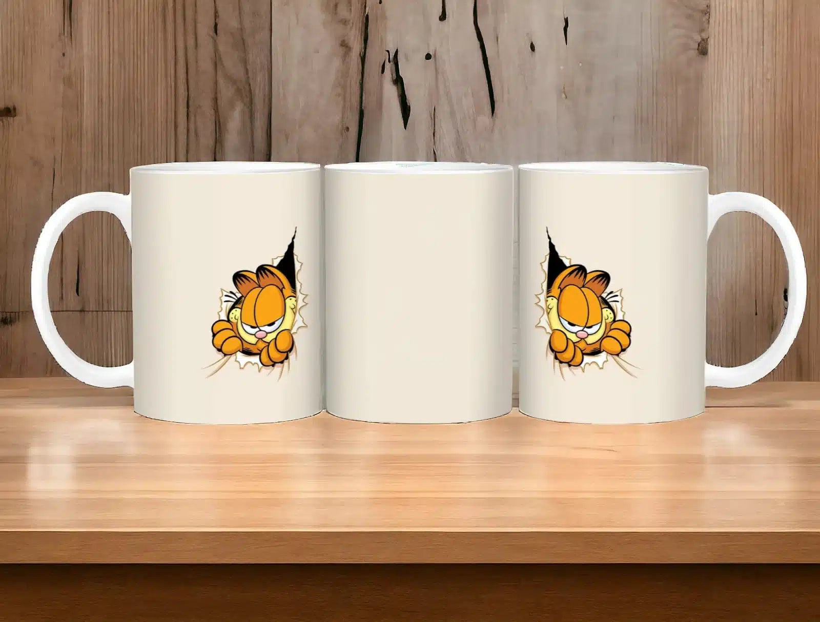 Cana personalizata, Garfield, Ceramica, Alb, 350 ml