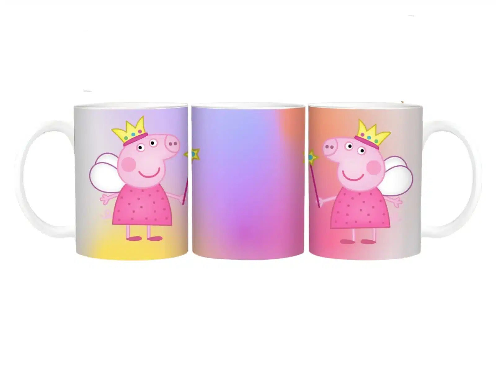 Cana personalizata, Princess peppa pig Model 2, Ceramica, Alb, 350 ml