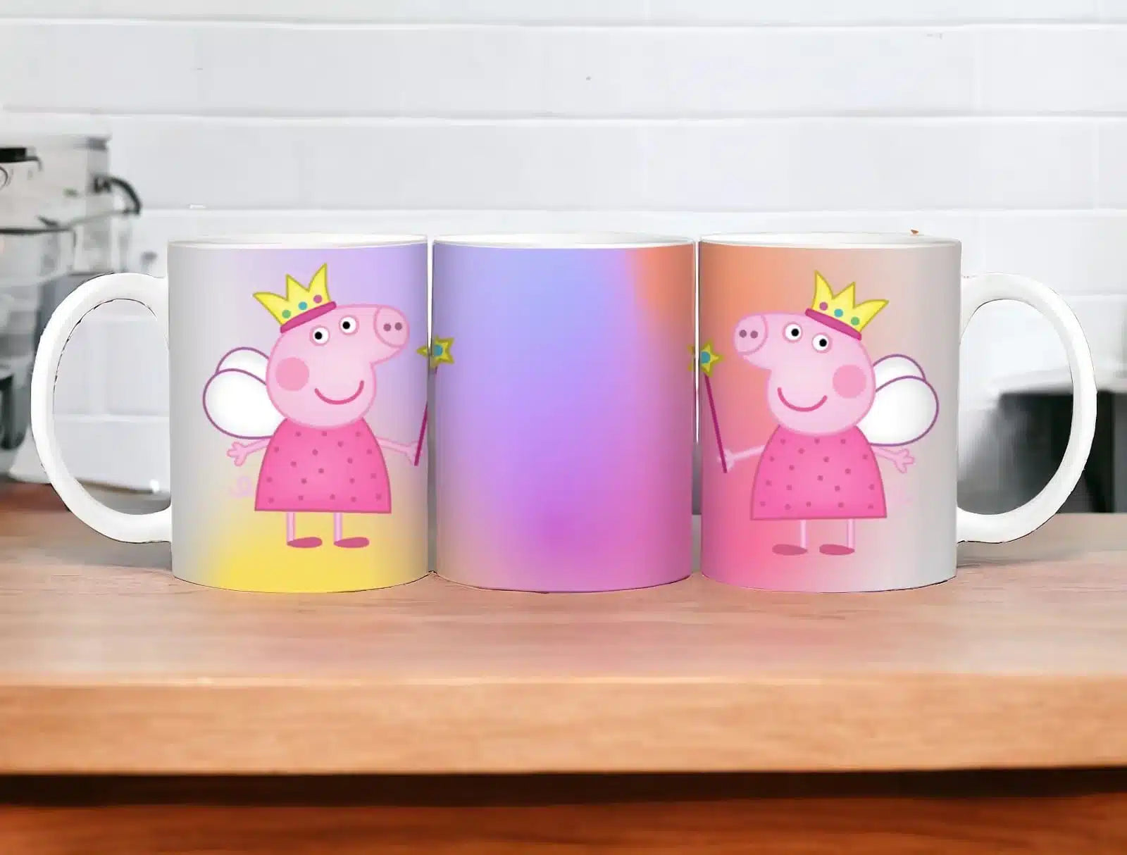 Cana personalizata, Princess peppa pig Model 2, Ceramica, Alb, 350 ml