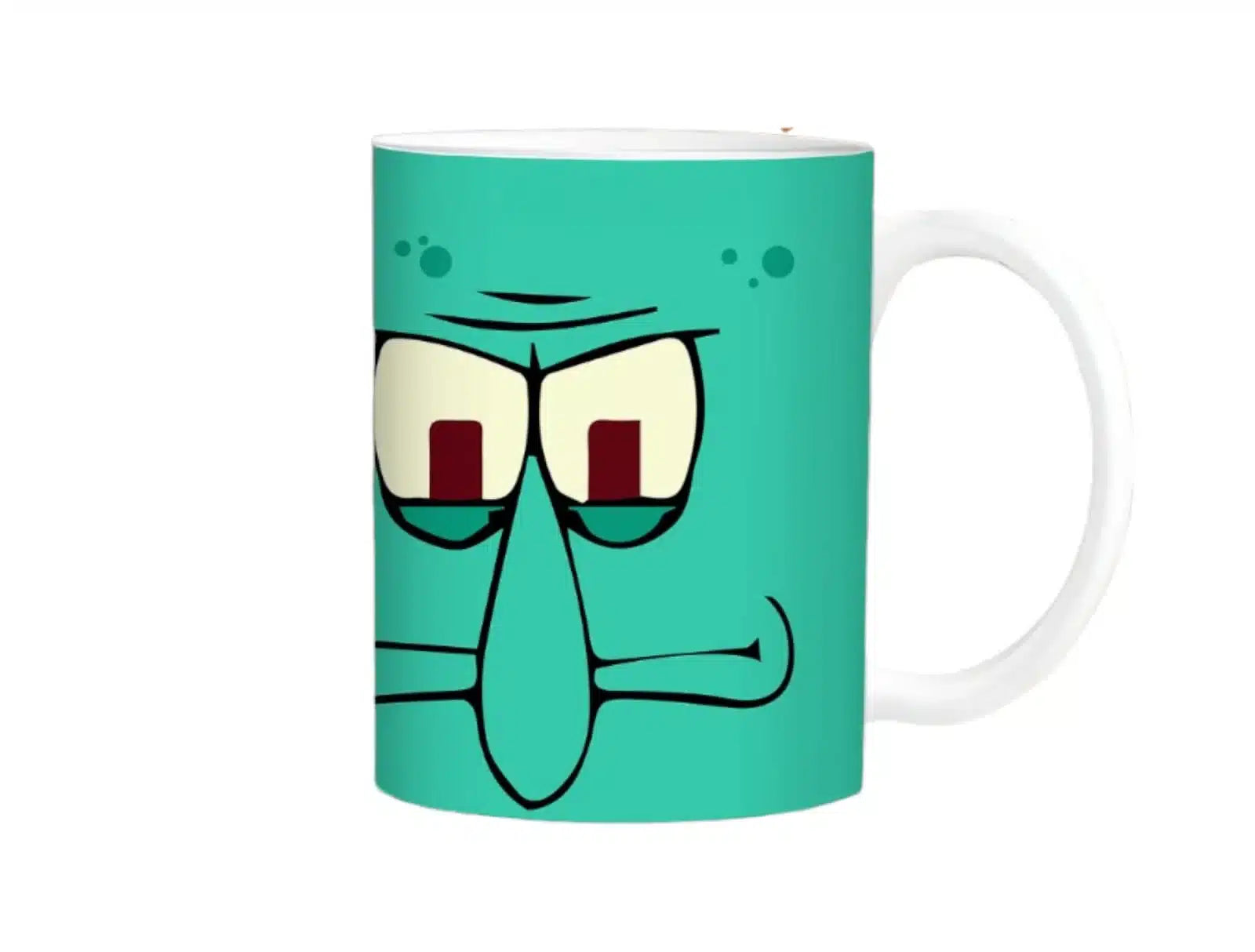 Cana personalizata, Calamar, Ceramica, Alb, 350 ml