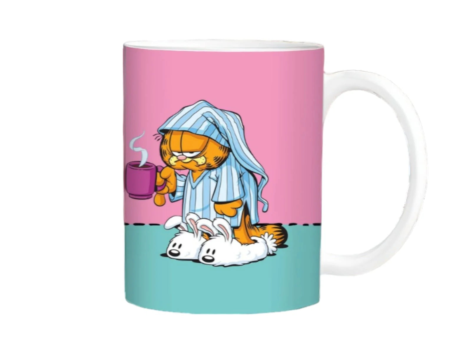 Cana personalizata, Garfield dimineata Model 2, Ceramica, Alb, 350 ml