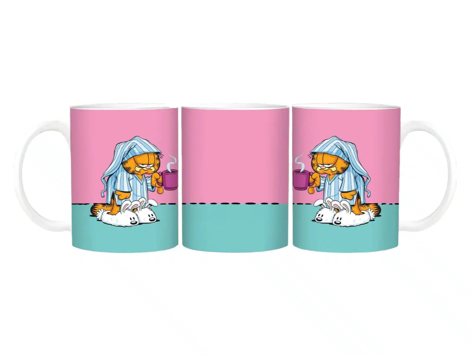 Cana personalizata, Garfield dimineata Model 2, Ceramica, Alb, 350 ml