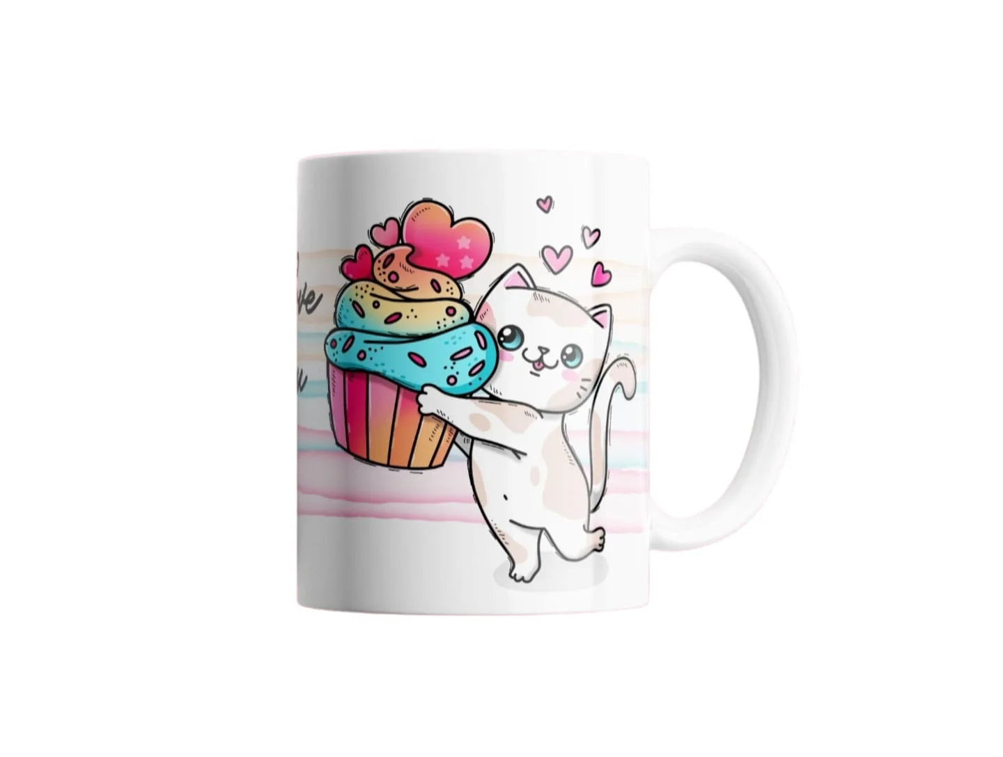 Cana personalizata, Pisicuta si briosa, Ceramica, Alb, 350 ml
