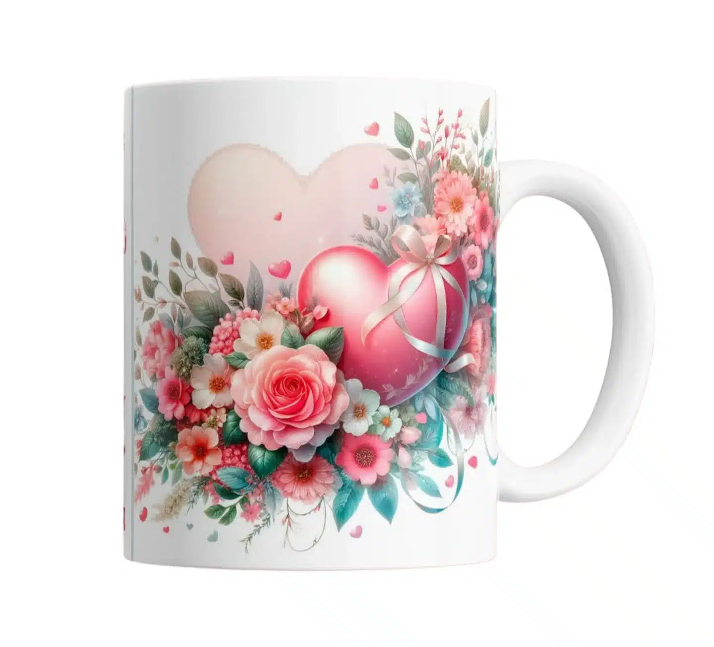 Cana personalizata, Love Valentine's Day Model 2, Ceramica, Alb, 350 ml