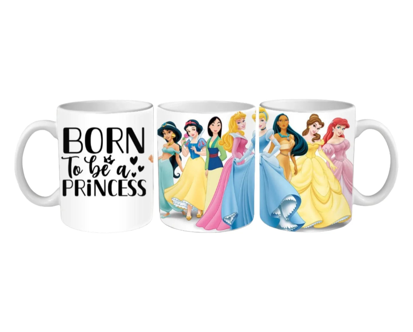 Cana personalizata, Nascuta pentru a fi o printesa, Ceramica, Alb, 350 ml
