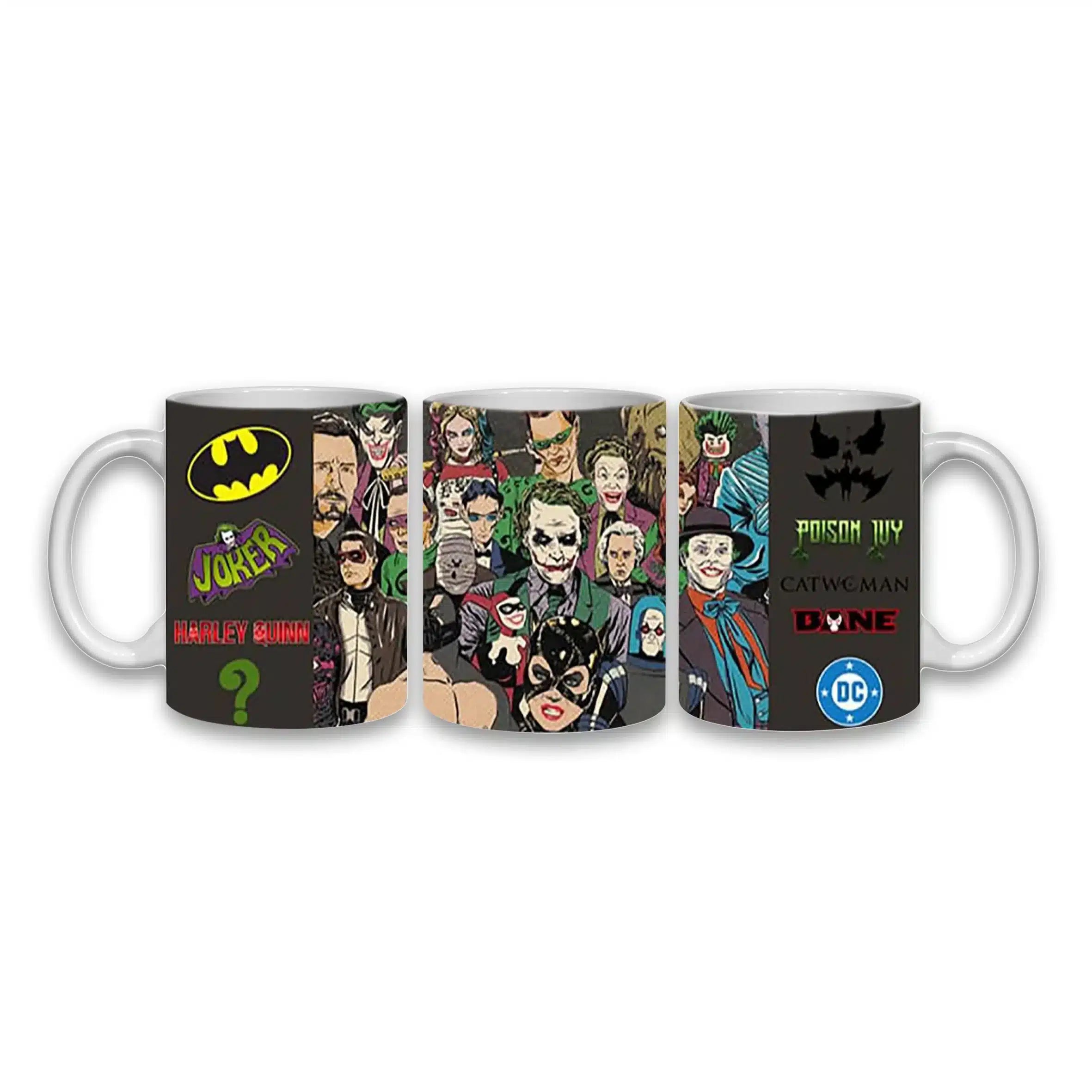 Cana personalizata, Villains, Ceramica, Alb, 350 ml