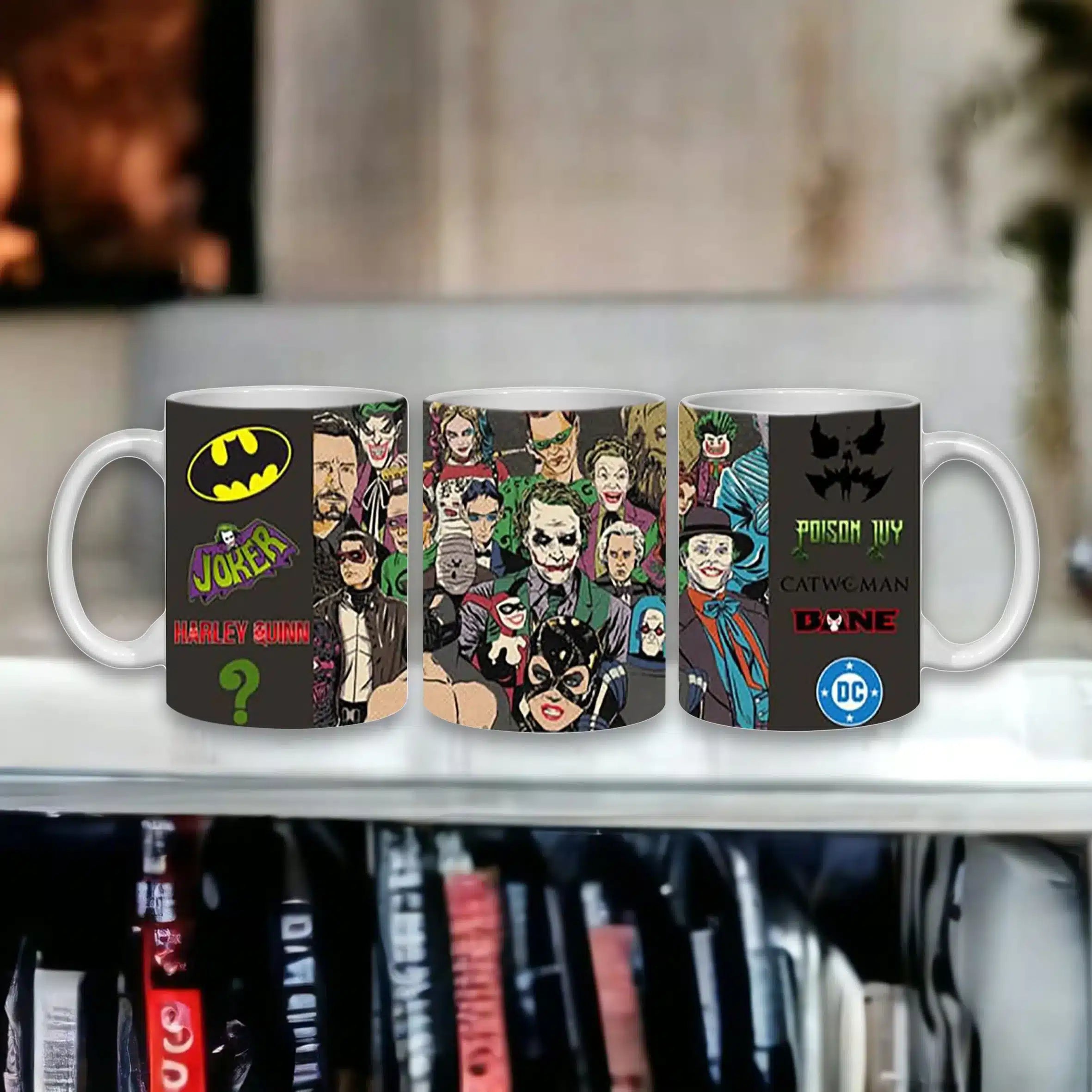 Cana personalizata, Villains, Ceramica, Alb, 350 ml