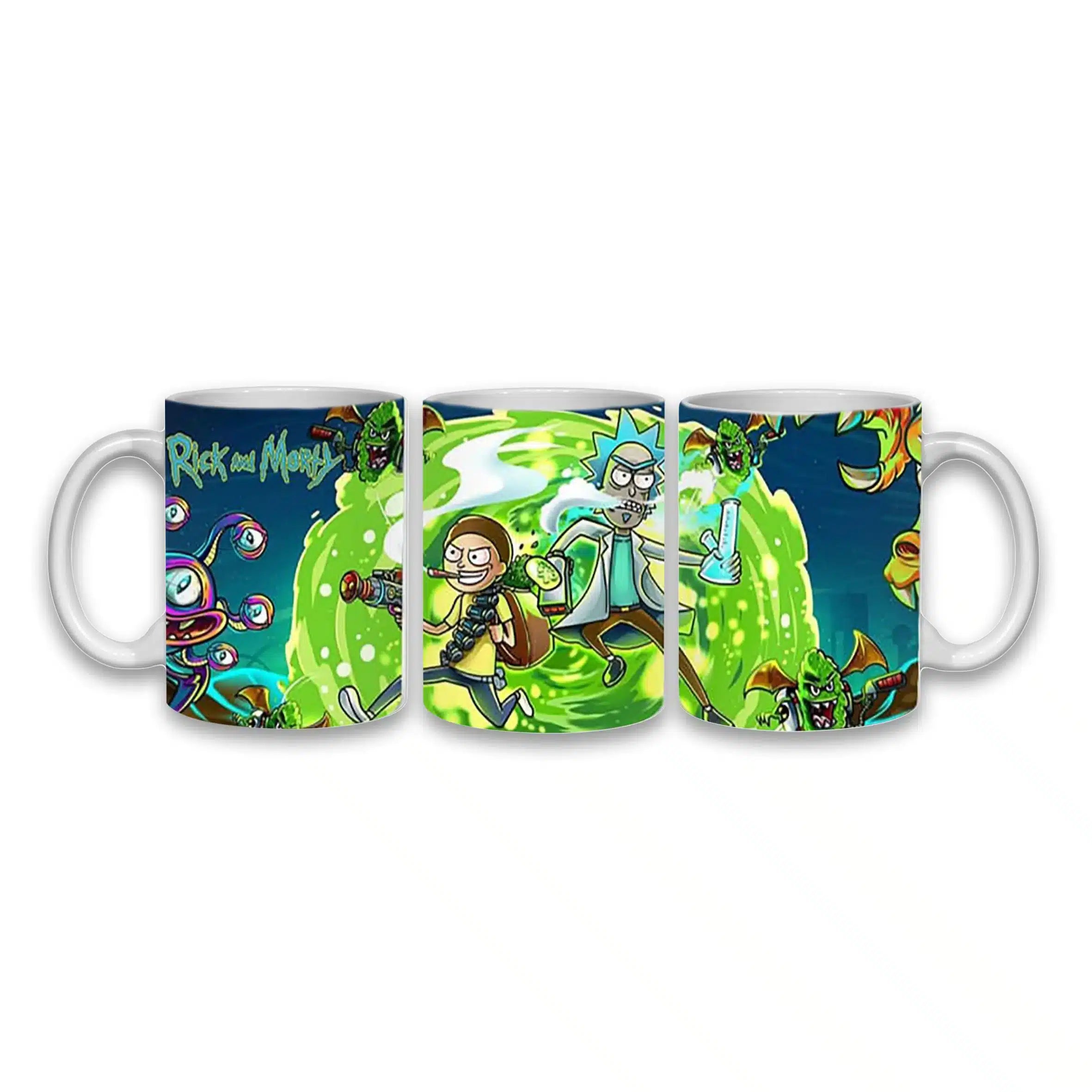 Cana personalizata, Rick și Morty 1, Ceramica, Alb, 350 ml