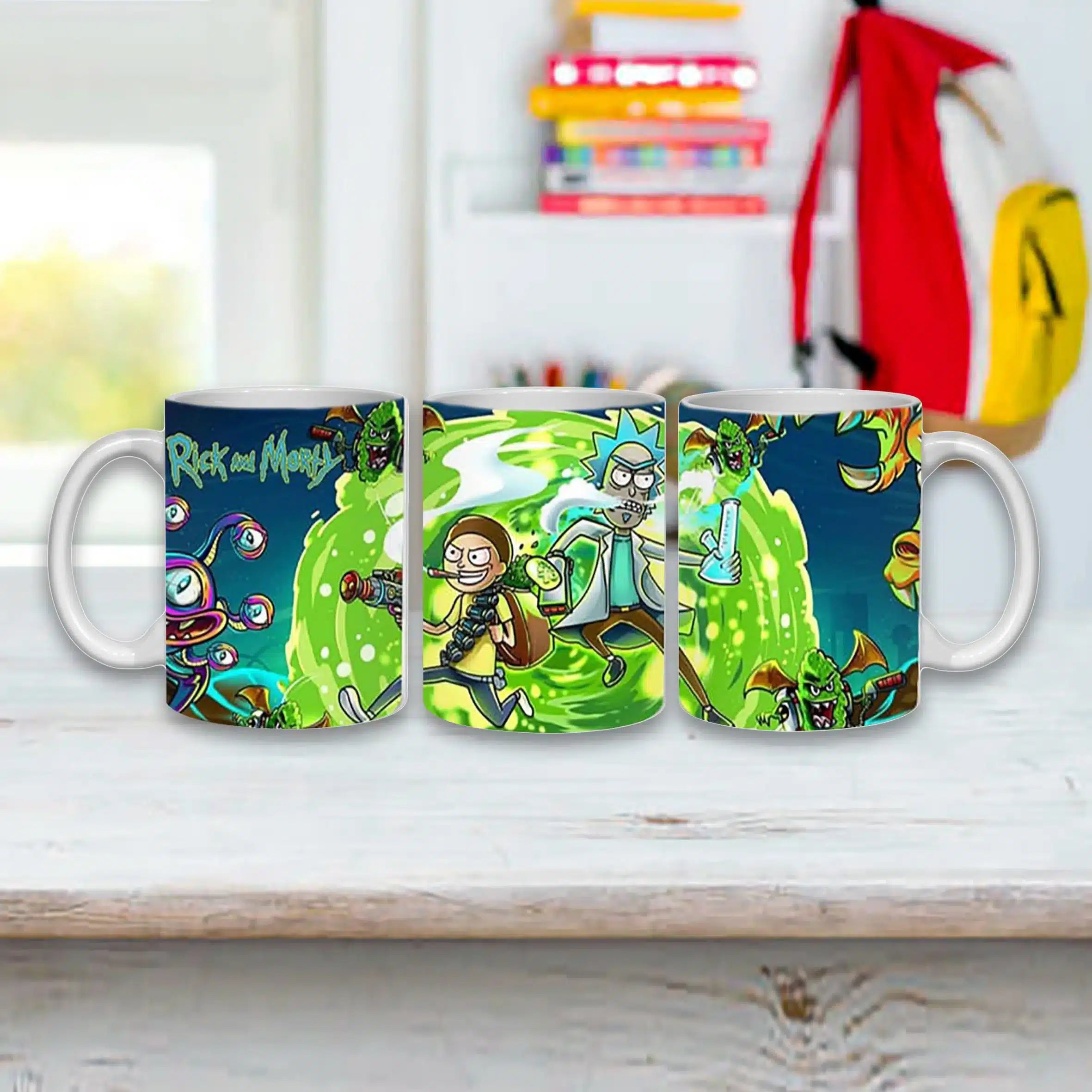Cana personalizata, Rick și Morty 1, Ceramica, Alb, 350 ml