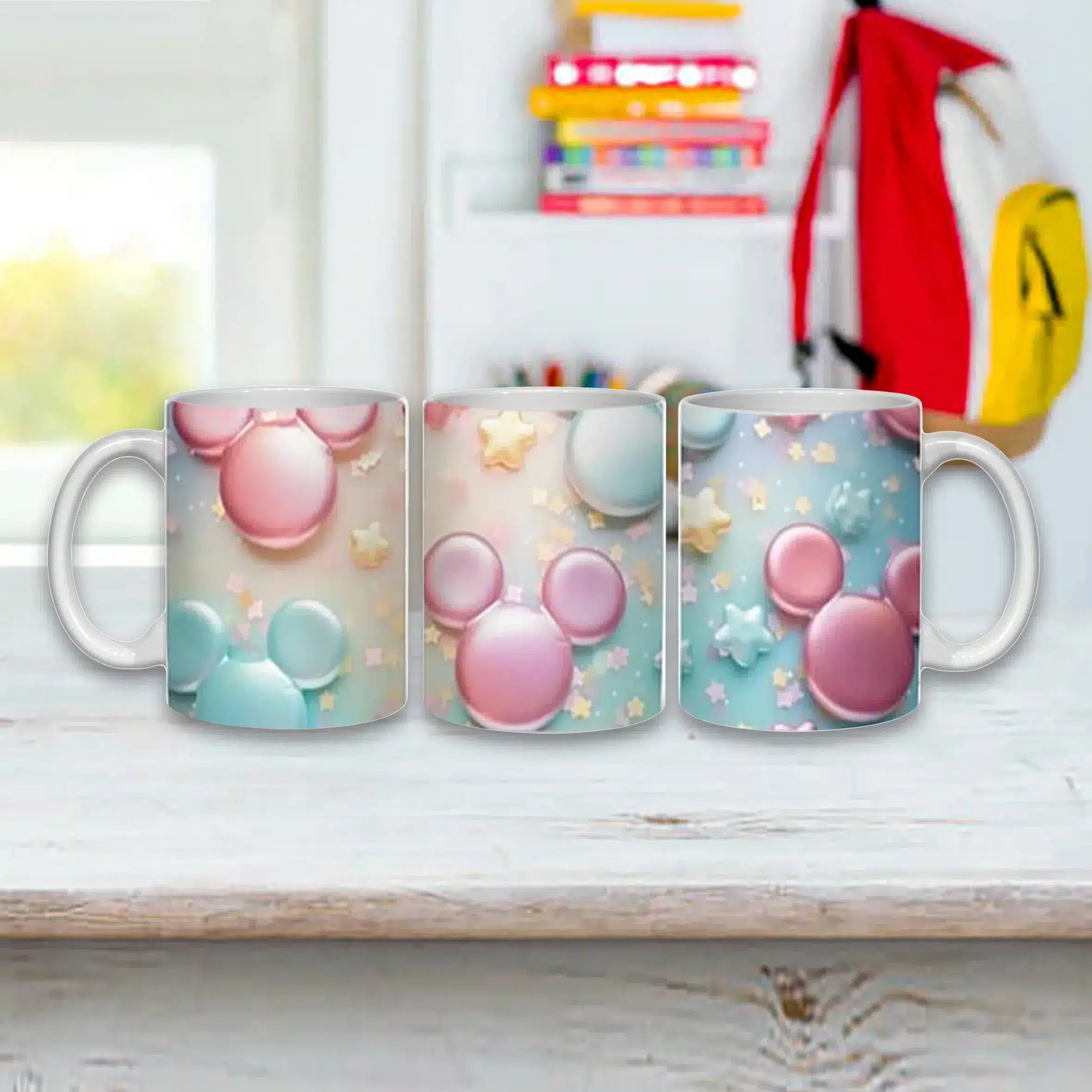 Cana personalizata, Disney Mickey Mouse, Ceramica, Alb, 350 ml
