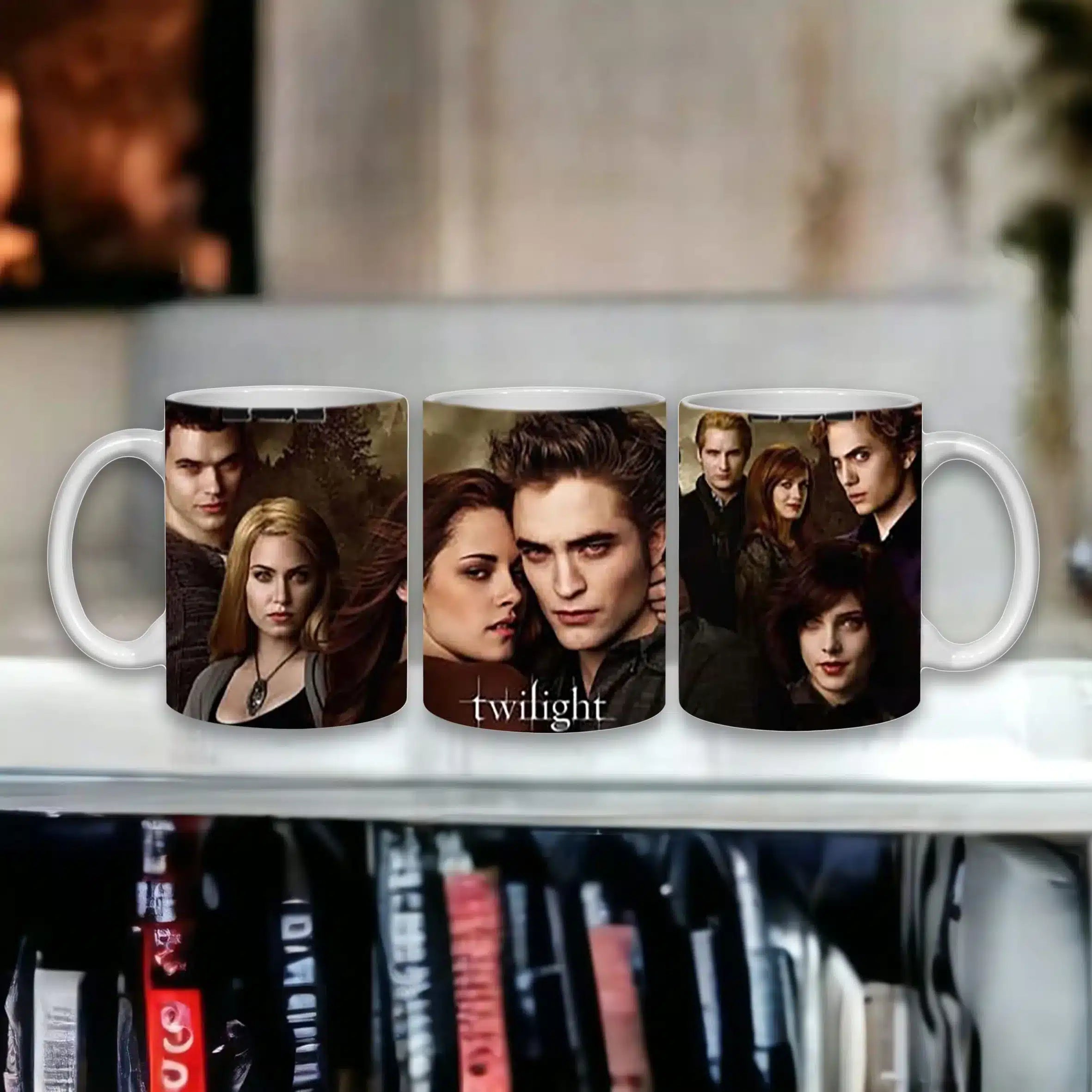 Cana personalizata, Twilight 1, Ceramica, Alb, 350 ml