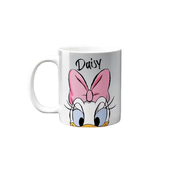 Cana personalizata, Daisy, ceramica, Alb , 350 ml