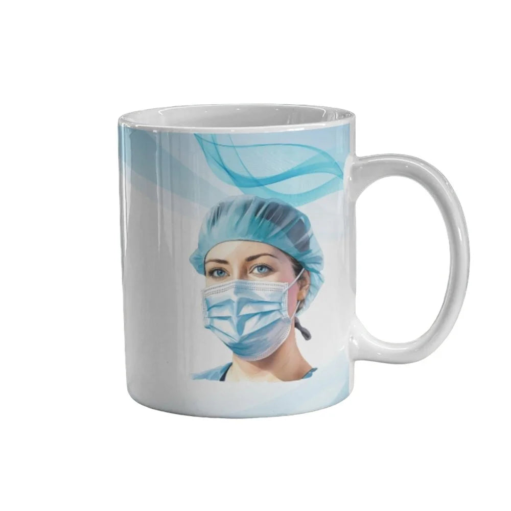 Cana personalizata, Eu sunt doctor Model 3, Ceramica, Alb, 350 ml