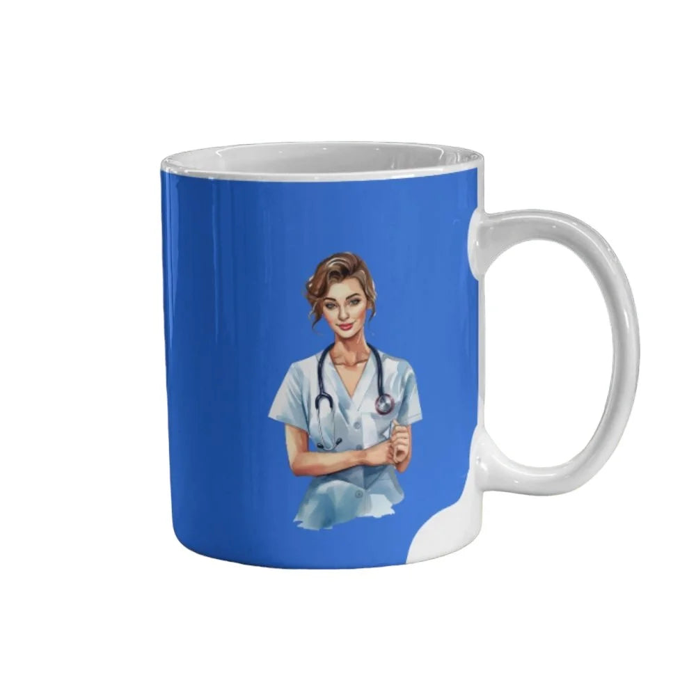 Cana personalizata, Eu sunt doctor Model 9, Ceramica, Alb, 350 ml