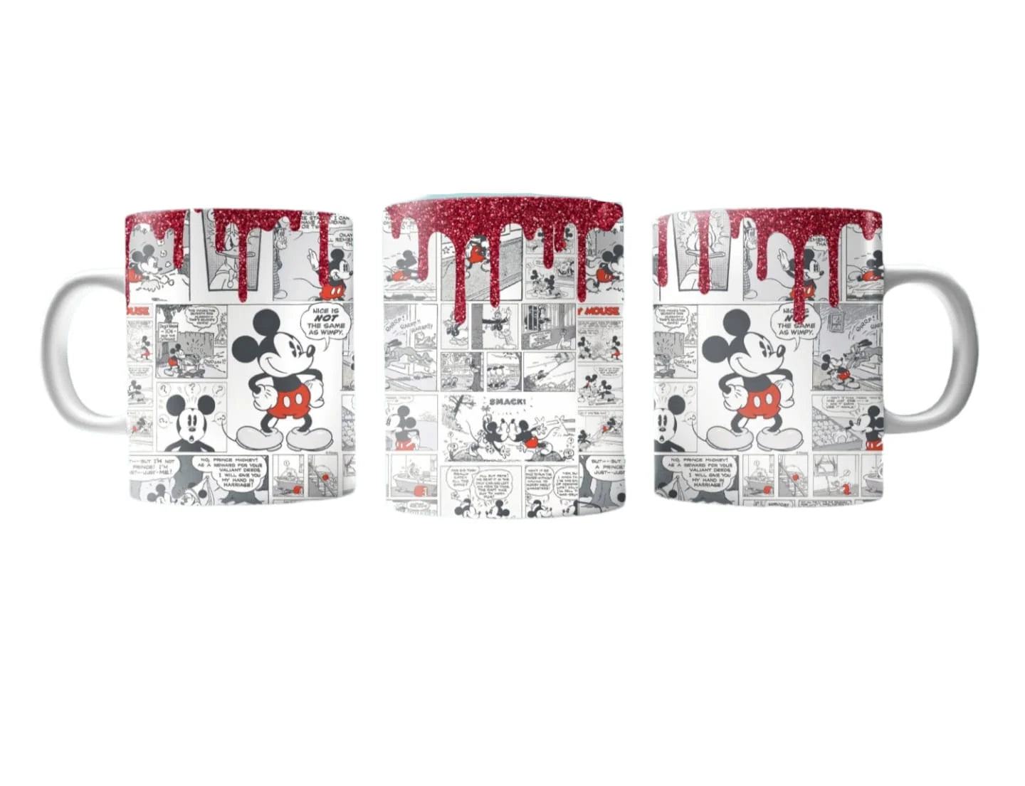 Cana personalizată, Ador Mickey Mouse, Ceramica, Alb, 350 ml