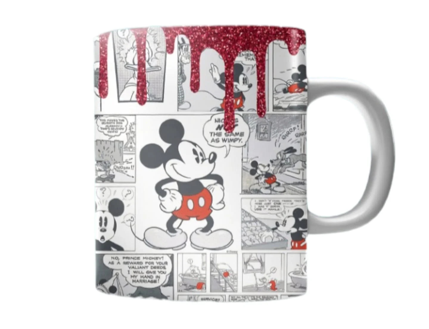 Cana personalizată, Ador Mickey Mouse, Ceramica, Alb, 350 ml