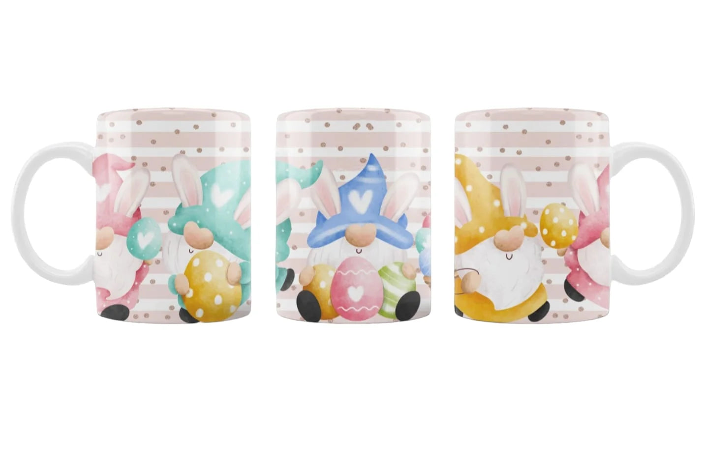 Cana personalizata, Atmosfera de Paste Model 1, Ceramica, Alb, 350 ml