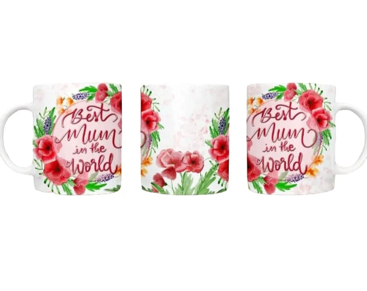 Cana personalizata, Cea mai buna mama din lume, Ceramica, Alb, 350 ml